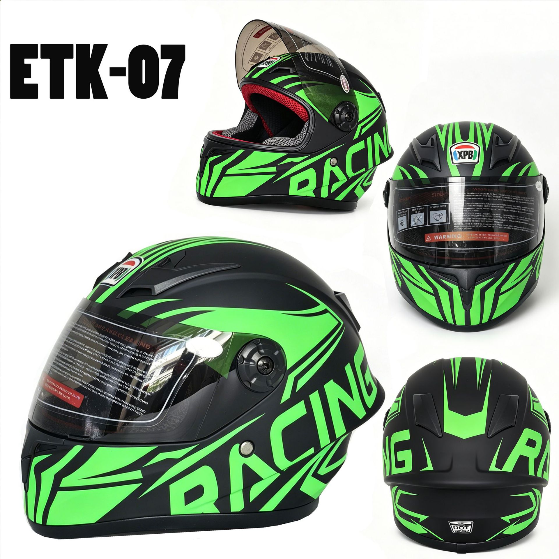 Adult and Children's Motorcycle Helmets Dot Certified Electric Vehicle Bicycle Helmets Off-Road Helmets C Full-Face Motorcycle Helmets