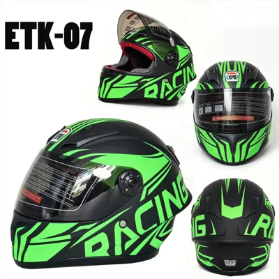 and Children's Motorcycle Helmets Dot | Motosiklet kaskı (dəbilqə) - childrens-etk-07-bright-green-letters-s-code