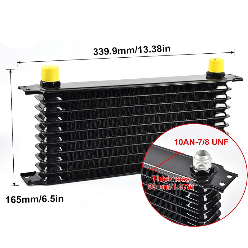 Car Modification JapANese 10-row Oil Cooler Radiator Kit An10 TrANsmission Engine Cooler