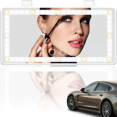 Sun visor rearview mirror shade HD makeup mirror