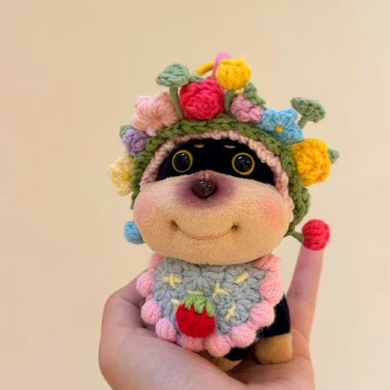 ヘアピンの花のミツバチの子犬のぬいぐるみの車は明かりのワイパーの車のおもちゃの新車のプレゼントの萌えを防ぎます。|undefined