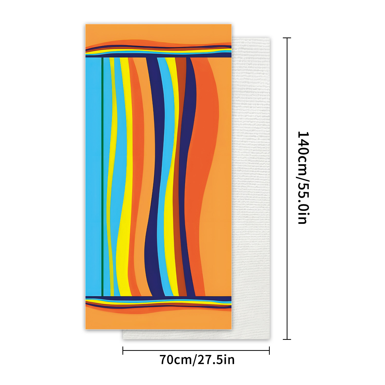 【Active Print - Colorful Striped Beach Towel】In-Stock for Cross-Border Labeling and Dropshipping, Surf Bath Towel, Beach Towel