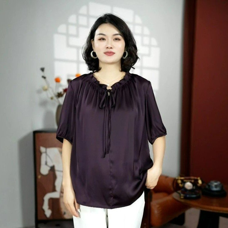Dropshipping 2026 Fashion Casual Women's Clothing for Middle-Aged and Elderly Ladies, Elegant Chiffon Tops, Summer Thin Lace Shirts Dropshipping 2026 Fashion Casual Women's Clothing for Middle-Aged and Elderly Ladies, Elegant Chiffon Tops, Summer Thin Lace Shirts