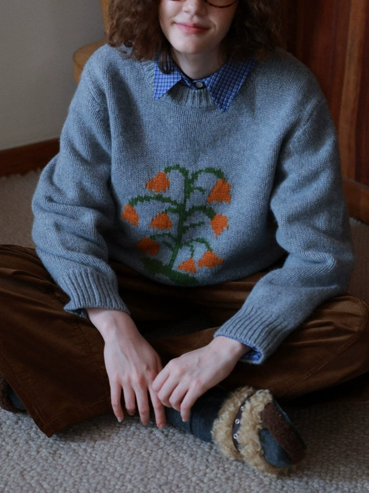 Эта вещь тяжелая! Meru Nu и Ракоун Pullite Blossom Plurry двухцветный свитер из пряжи Kilele Knit