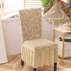 5RY加厚通用餐桌椅子套罩坐垫靠背2023木板凳座椅罩全包欧式