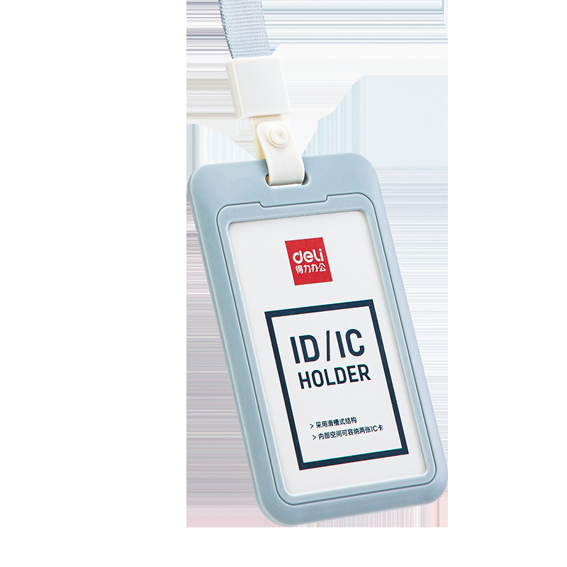 Cubierta de tarjeta de identificación Deli Tarjeta de trabajo Cordón Tarjeta de trabajo Insignia de trabajo Tarjeta de comida Tarjeta de campus de estudiante Cubierta de tarjeta de identificación 64821