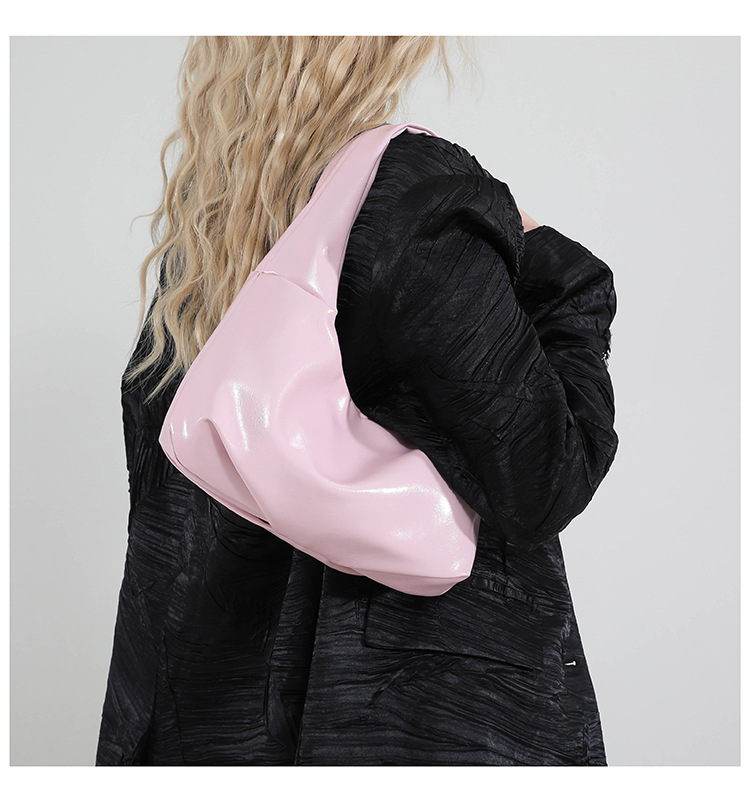 302g Weight Polyester Lining Material Zipper Closure Type Single Shoulder Strap Strap Type Shoulder Bag Bags Type Casual, Daily, Shopping Occasion Pu Leather Material Solid Color, Bow Knot Pattern All Seasons Season Women's Gender Streetwear Style Dumpling Shape Shape Women's Pu Leather Solid Color Bow Knot Streetwear Dumpling Shape Zipper Shoulder Bag 11