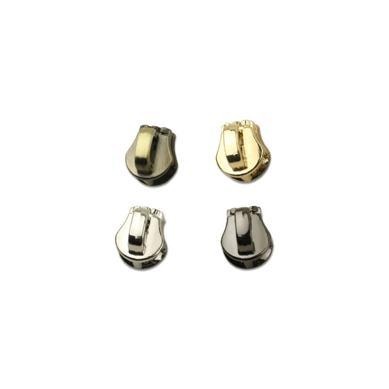 Miqi N ° 3 tren cabeza tirón cabeza cobre dientes cremallera cabeza bolsa hardware accesorios metal cremallera cabeza