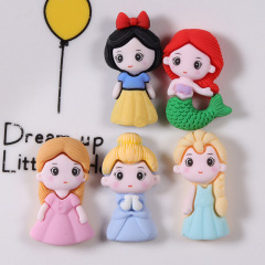 Cartoon Character Mermaid Resin Accessory DIY Cream Phone Case Clip Mirror Sticker Material Wholesale