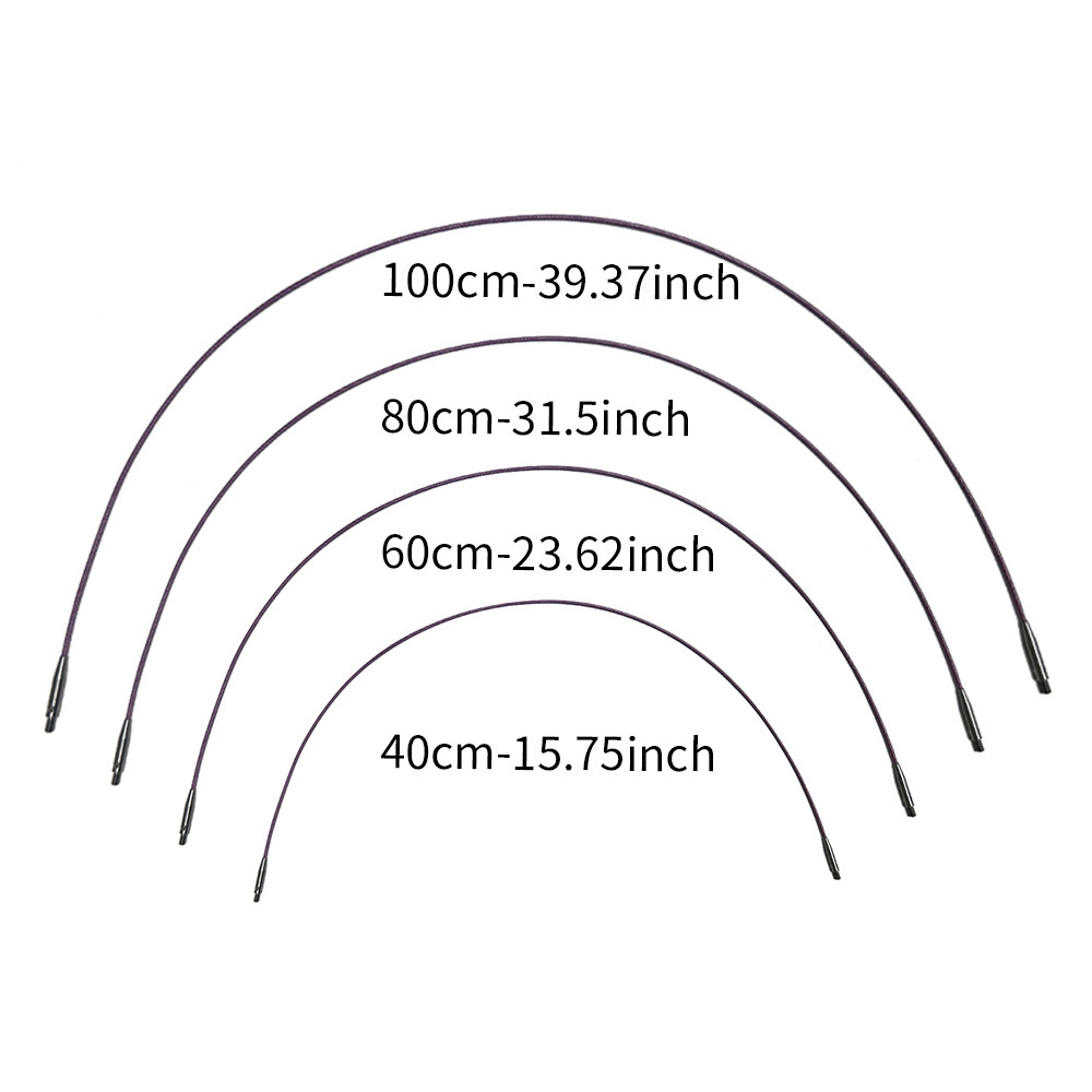 Agujas de suéter transfronterizas desmontables aguja de anillo púrpura aguja de suéter de cordón desmontable aguja de anillo 13 set