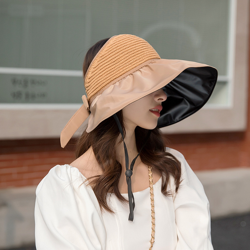 Fashion Ladies Big Brim Fisherman Hat Summer Black Glue Outdoor display picture 2