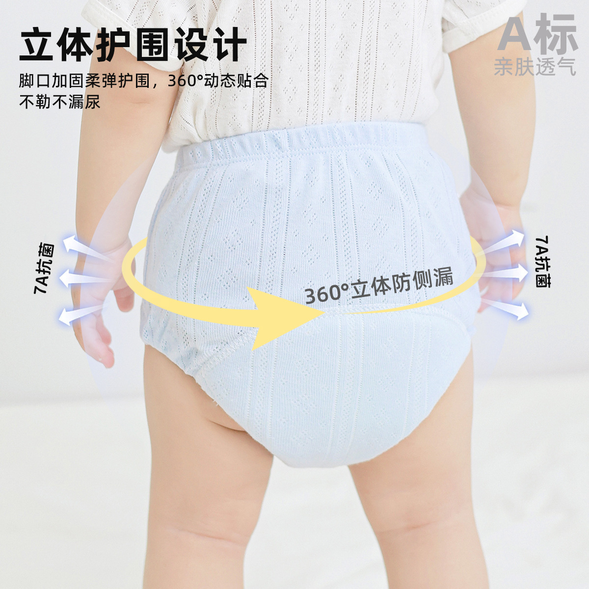 Potty Training Pants for Baby Boys and Girls, Spring and Summer Infant Diaper Cover, Breathable Baby Potty Training Aid