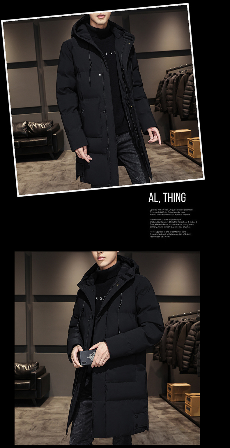 Veste d'hiver homme à capuche chaude rembourrée et doublée_voghion.com