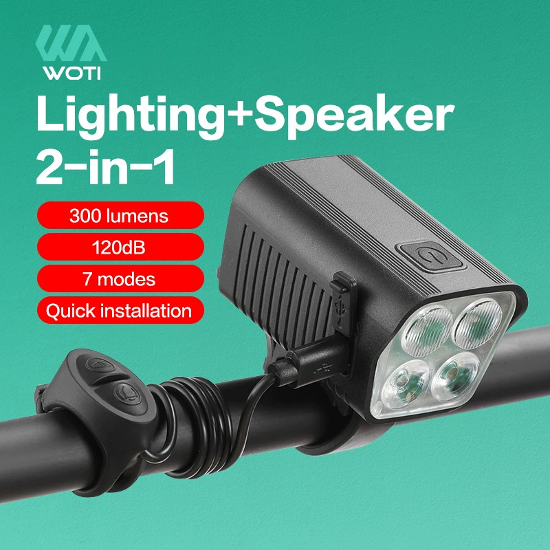 Велосипед фонарь фар USB зарядка ночная езда на велосипеде свет с электрическим гудком Катание на горном велосипеде фонарь
