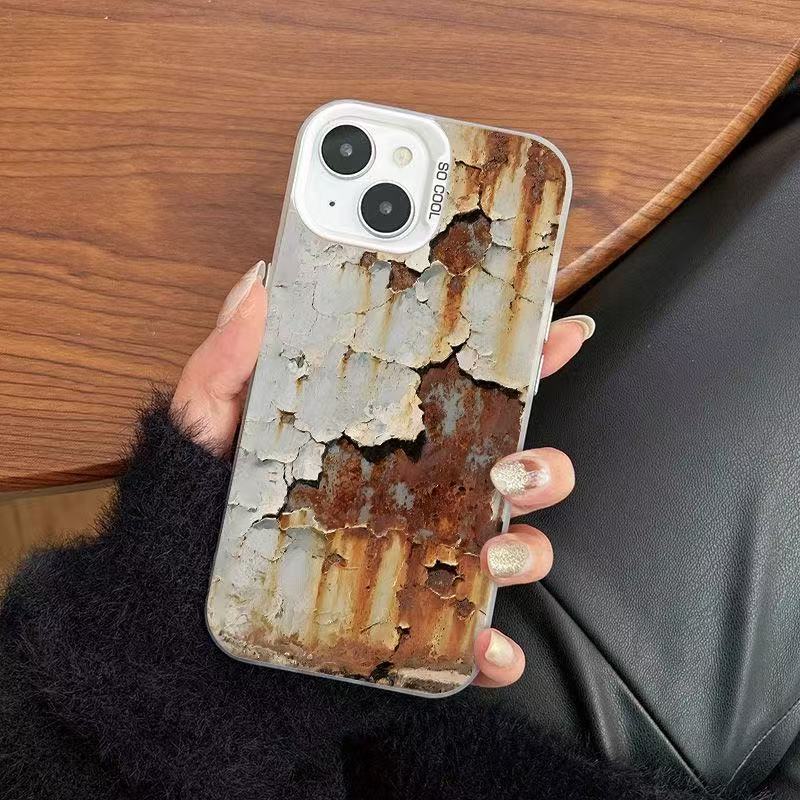 Retro Hard Case For Iphone Pro Max Silver Metal Protective Cover_voghion.com