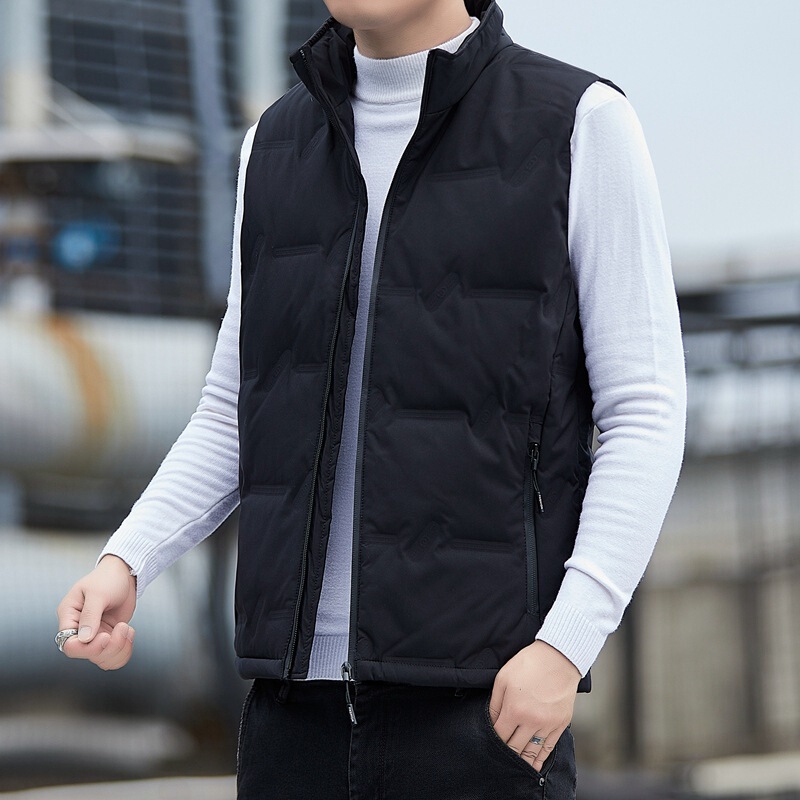 Winter Down Vest Men's Autumn and Winter Collar Casual Sleeveless Vest Fashion Cold-proof Men's Jacket Coat Winter Down Vest Men's Autumn and Winter Collar Casual Sleeveless Vest Fashion Cold-proof Men's Jacket Coat