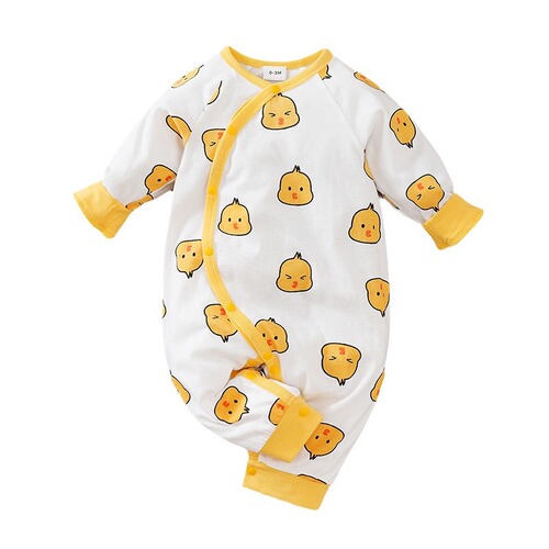 Baby and Toddler One-Piece Bodysuit Full Print Spring and Autumn Baby Hanger 0-1 Years Newborn Outdoor Crawling Suit In Stock