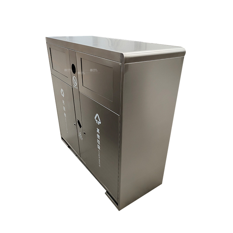 户外不锈钢垃圾桶市政环卫分类垃圾箱现代简约小区物业金属果皮箱