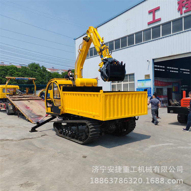 5吨爬山虎履带随车抓 配备挖斗快速转换 山林运树拉山抓木机