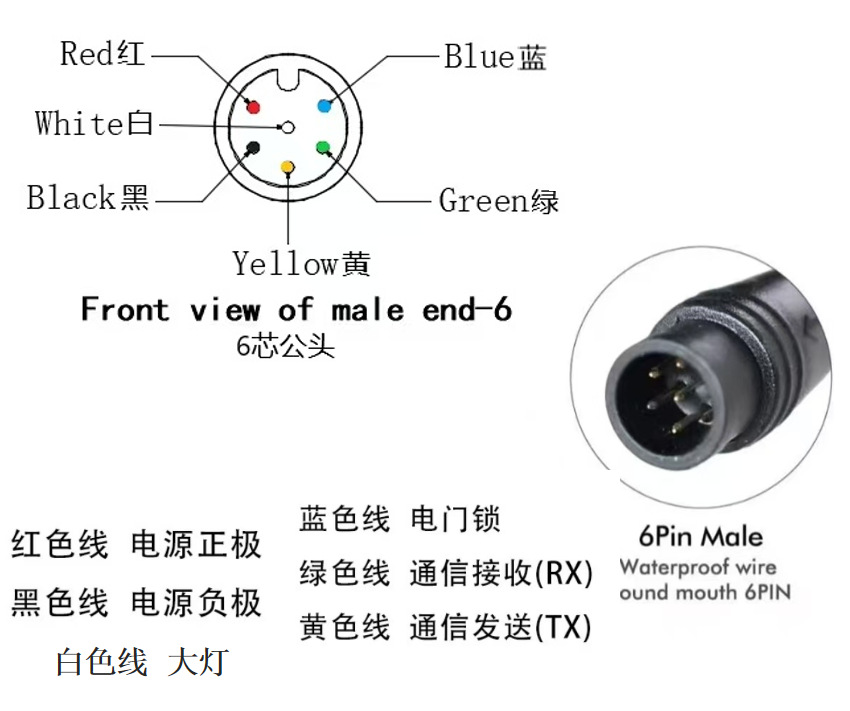 Vertical Screen Lcd Liquid Crystal Display Speed Control M5 Instrument, Waterproof 6-Pin Male Connector, Power-Assisted Vehicle Scooter Display, Ebike
