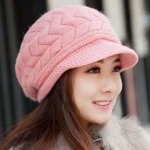 Cross-Border Autumn and Winter Korean Women's Rabbit Fur Hat Winter New Knitted Hat Winter Warm Hat Manufacturer Wholesale