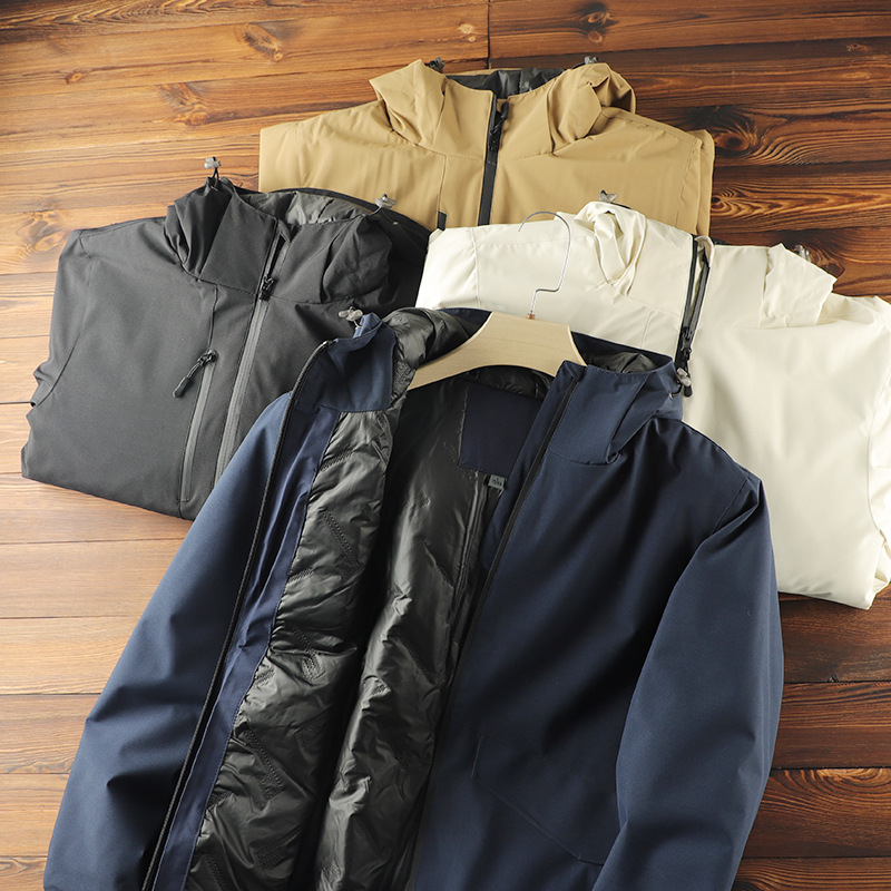Erkek Giyim Açık Hava Kuş Sonbahar Ve Kış Erkek Rüzgar Geçirmez Ve Su Geçirmez Saldırı Ceket Sıcak Kapşonlu Pamuklu Mont Moda_voghion.com