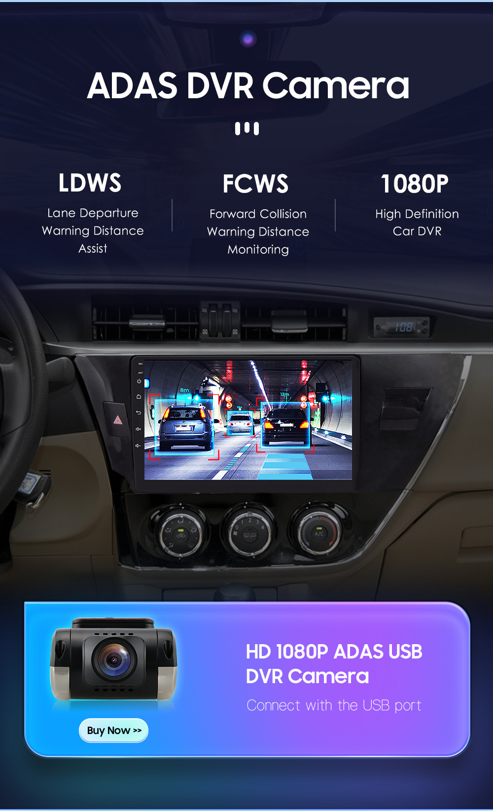 Overseas Android Navigation Is Suitable for 14-16 Toyota Corolla Corolla Car Navigation Gps4G Full Network Communication