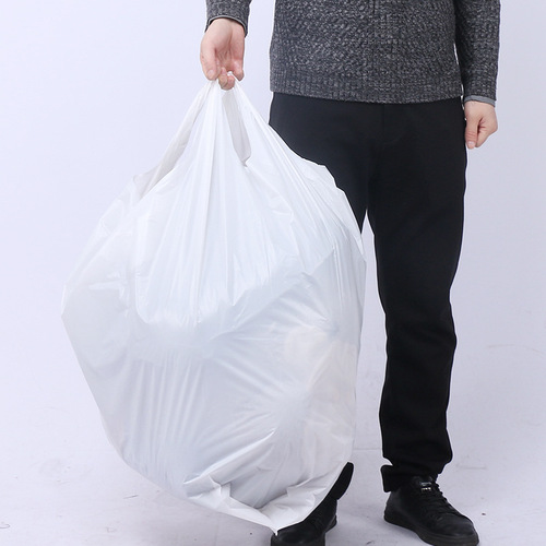 Clothing packing bag, portable plastic bag, black garbage bag, white packaging bag, large plastic vest bag