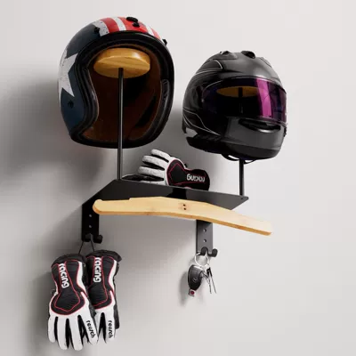 Wood Helmet Rack, Motosiklet dəbilqə rəfləri