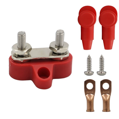 stud with wiring suit, Power supply, ignition system accessories - red-double-stud-with-gasket-m6