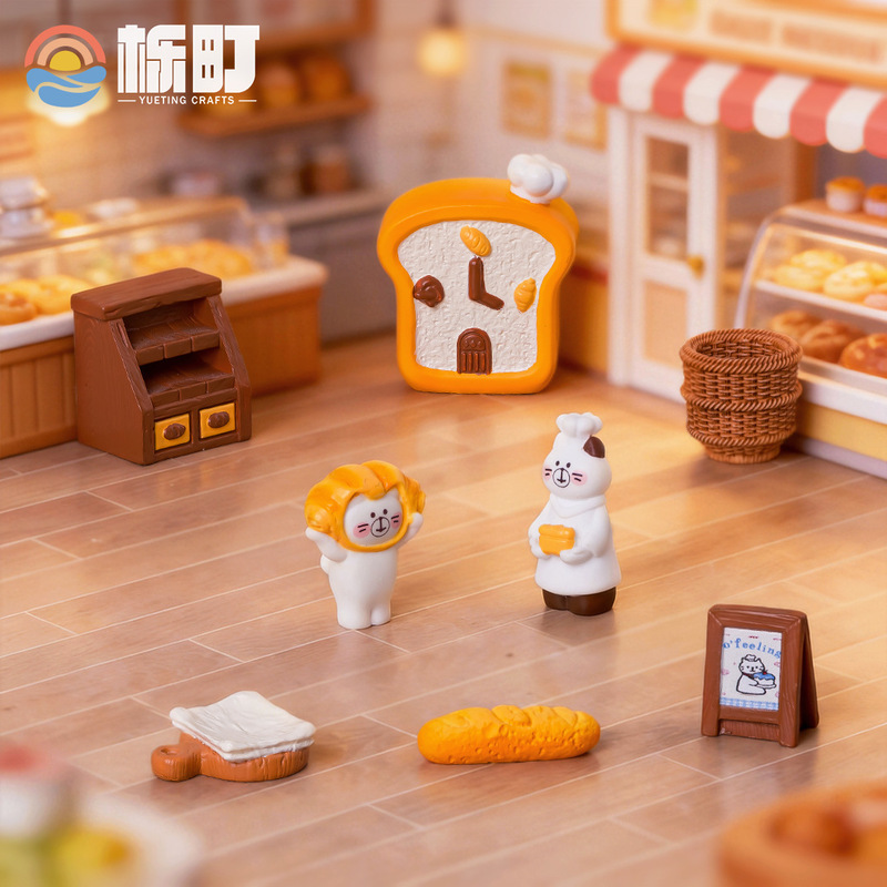 Micro Landscape Creative Bakery Kitten DIY Home Decoration High-End Niche Ornament Car Desktop Small Ornament