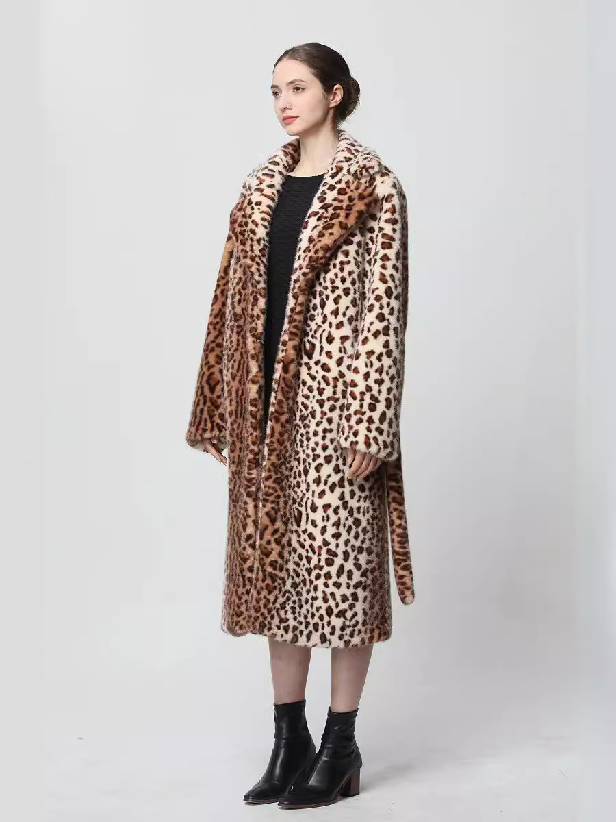 Leopard Print Fur Coat 4