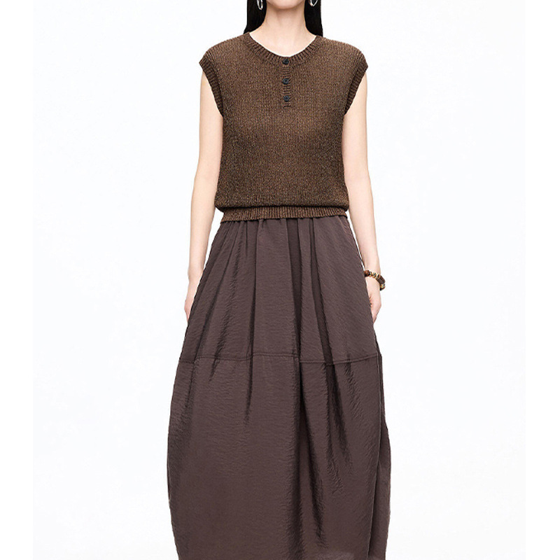 【En*Dingdan】Maillard Color Series Hollow-Out Sleeveless Knit Vest Retro Tank Top for Women Summer Style 【En*Dingdan】Maillard Color Series Hollow-Out Sleeveless Knit Vest Retro Tank Top for Women Summer Style