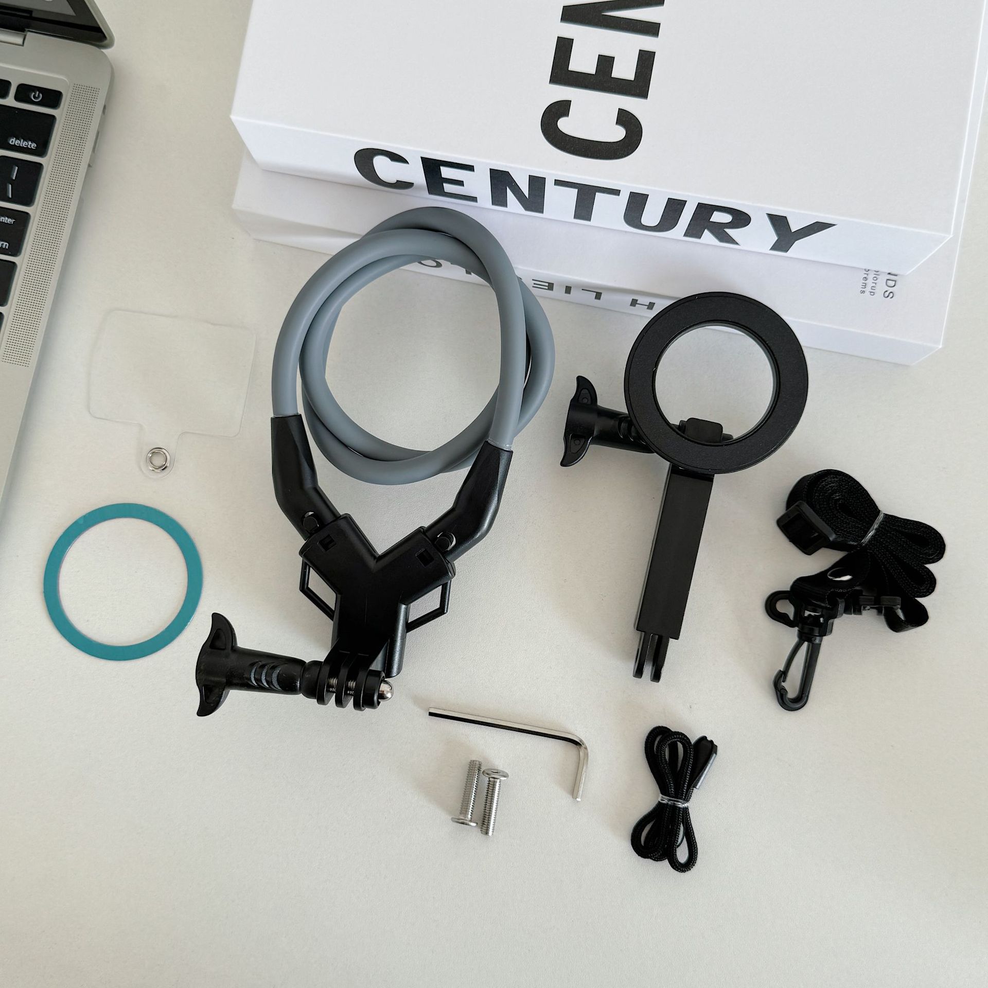 首掛け式スマホホルダー、1秒でスマホの横向き・縦向き撮影切り替え可能、怠け者用スタンド、スポーツカメラ用シリコン製汎用スタンド