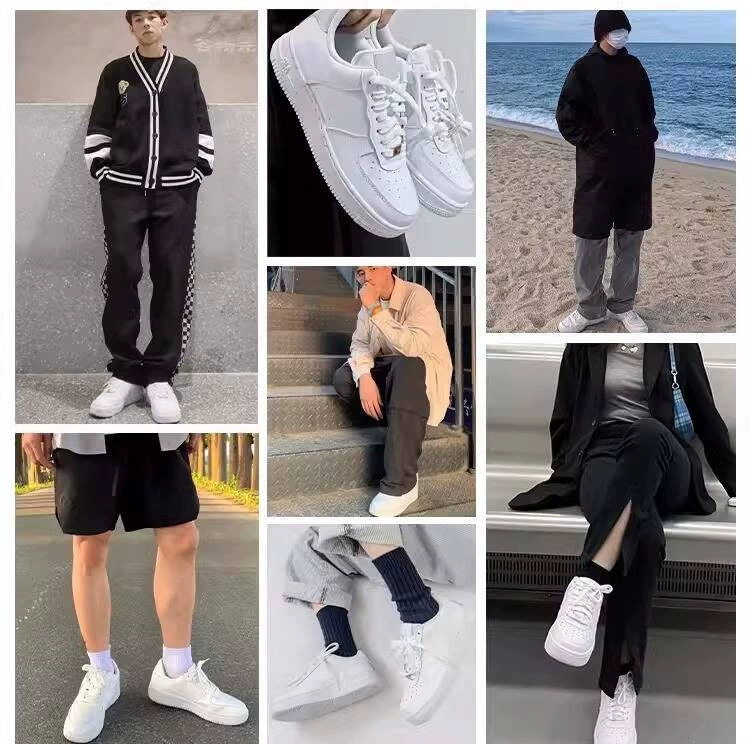 Кроссовки (Nike) Air Force 1 — унисекс, тёплая подошва цвета пшеница, модные низкие кроссовки