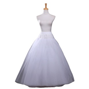 Amazon A- line elastic waist floor-length wedding dress skirt Support 4-layer hard mesh boneless large hem underskirt wholesale