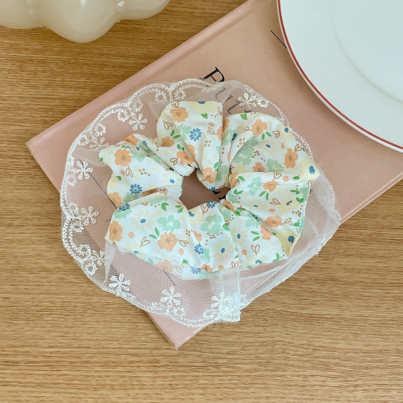 Retro rayas toallas cuadradas intestino grueso anillo de cabello de alta elástica cuerda de cabello de cola de caballo de alta calidad correa de cabello tocado de mujer