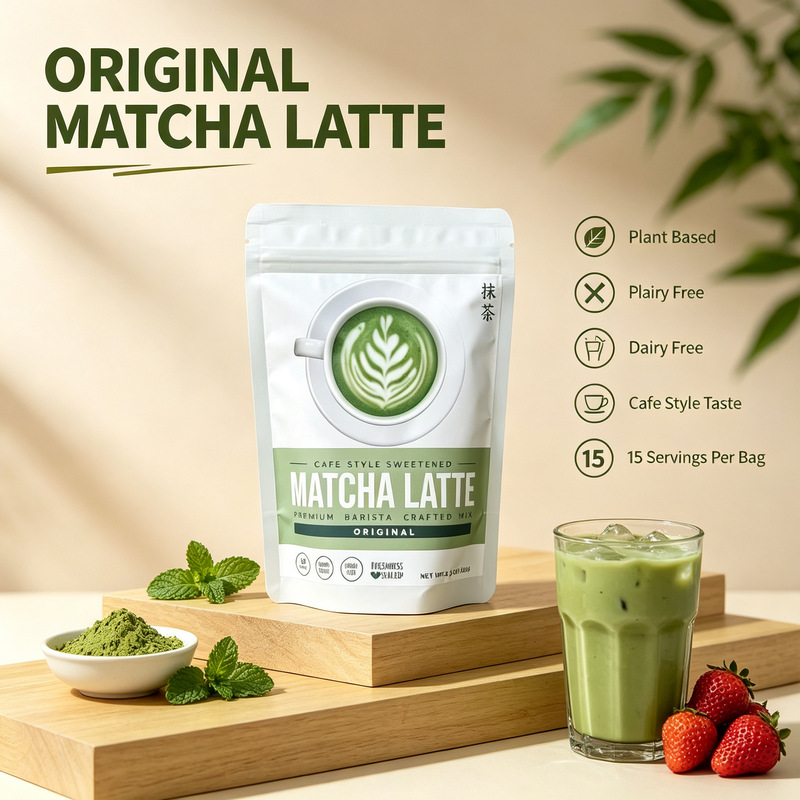 Blended Matcha Latte Sweetened Green Tea Powder – a cross-border matcha latte