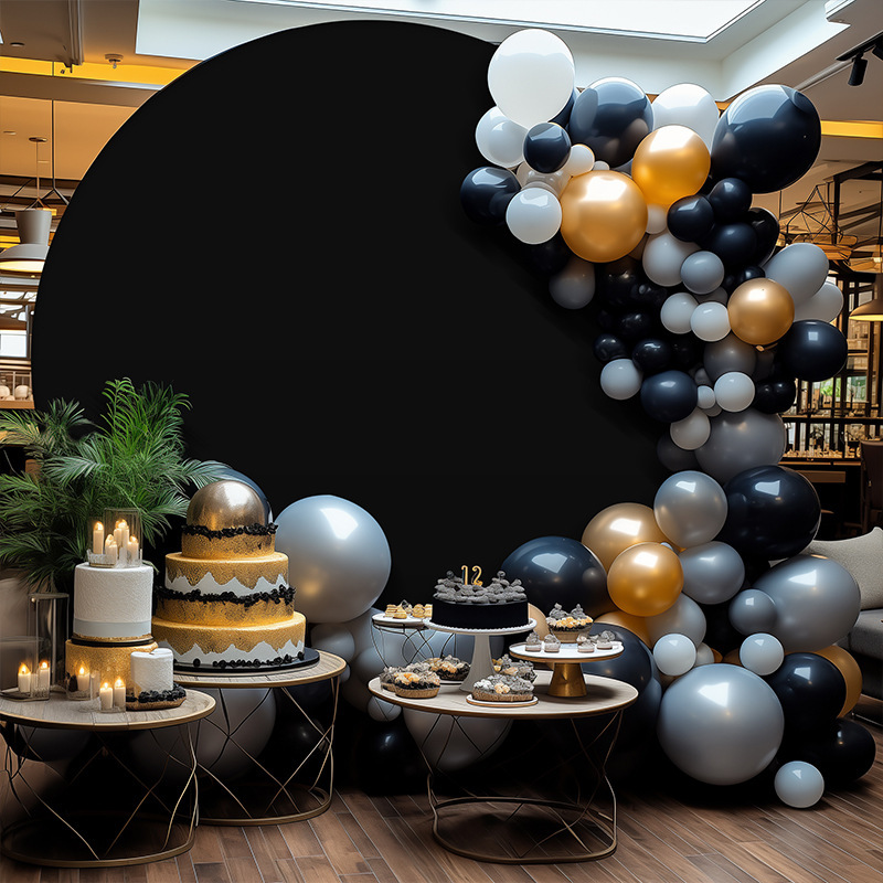 クロスボーダーハロウィン装飾ライブルーム背景しわ防止布カバー結婚式ハイエンド誕生日パーティーラウンド背景布|undefined