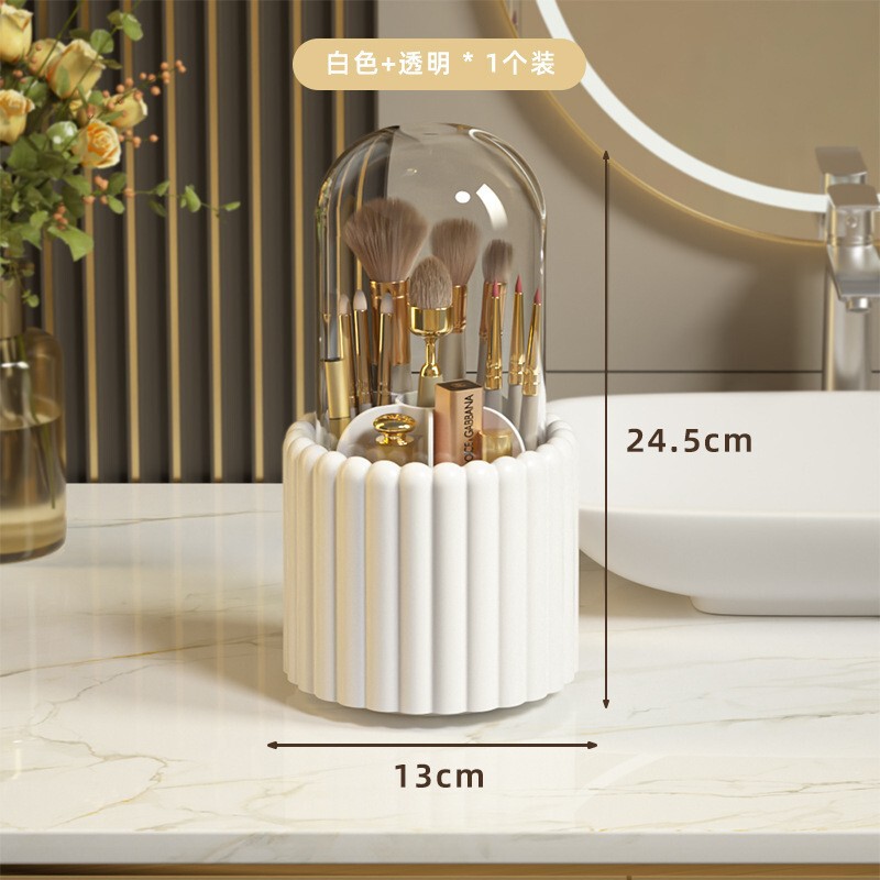 新型バンプ化粧ブラシ収納筒回転防塵ペン筒蓋付きバケツ化粧棚化粧眉ペン収納|undefined
