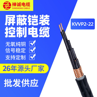 Manufacturer Supplies Kvvp2-22 1/1.5/2.5/4/6/Mare Pure Copper Core Shielded Control Wire and Cable
