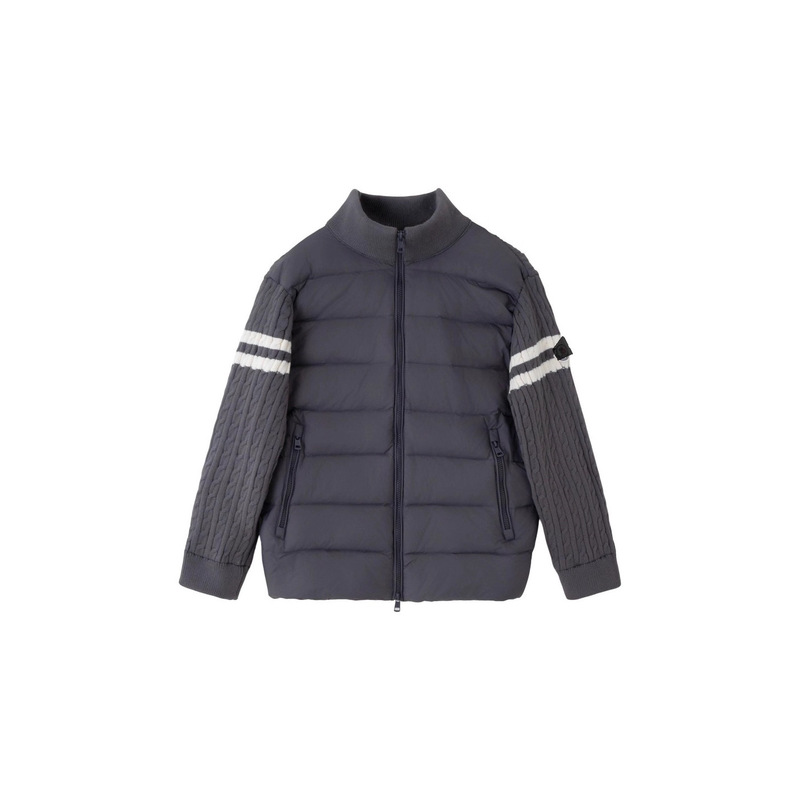 New High Version 2026 Autumn and Winter New Hooded Wool Spliced Sleeves Unisex down Jacket Coat