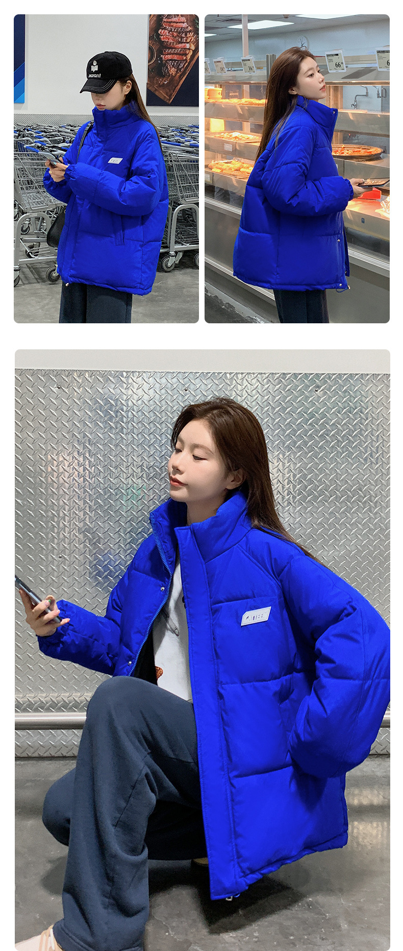 Women's Winter Down Coat Stand Neck Short Padded Jacket For Women_voghion.com