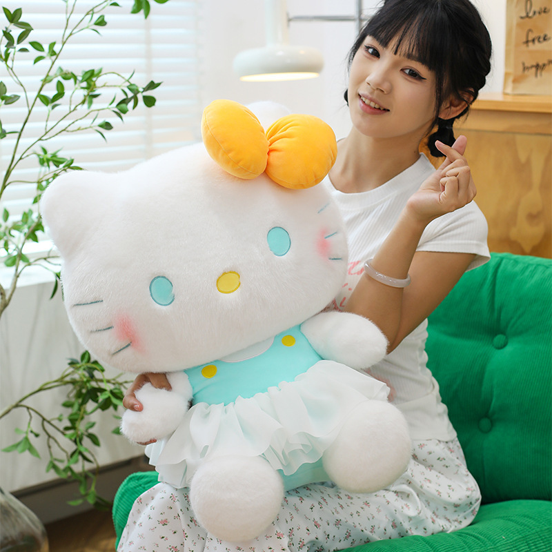 新款hellokitty玩偶公仔芭蕾凯蒂猫玩偶公仔睡觉抱毛绒玩具兑换批|undefined