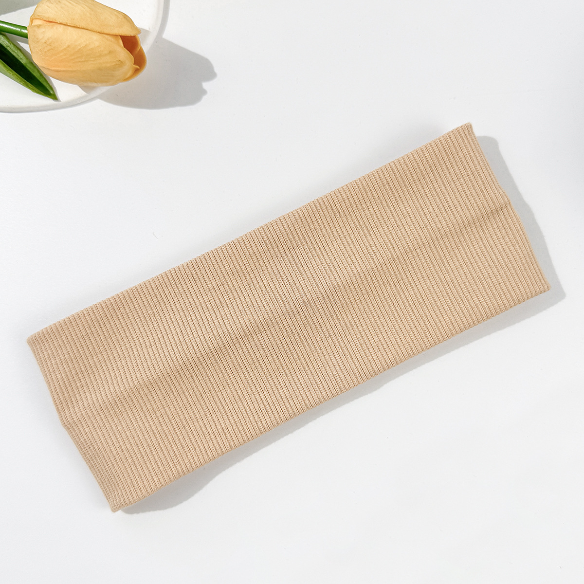 Nueva banda de pelo de punto de color sólido para hombres y mujeres yoga deportes sudor absorbente diadema internet celebridad mismo estilo hilo de algodón lavado de cara banda de pelo