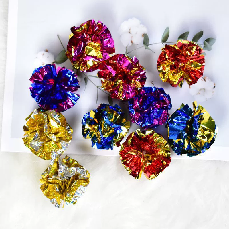 Игрушка для кошек, шуршащий бумажный мяч, красочный мяч для кошек, забавный интерактивный бумажный мяч для кошек, игрушка 5,5 см, забавная игрушка для кошек