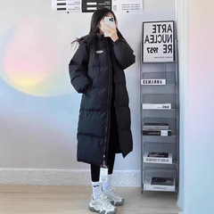 女性のためのミドル丈のダウンコットンジャケット 2025 冬の新しいオーバーサイズの綿のジャケット小柄な人向けの厚い綿のジャケット