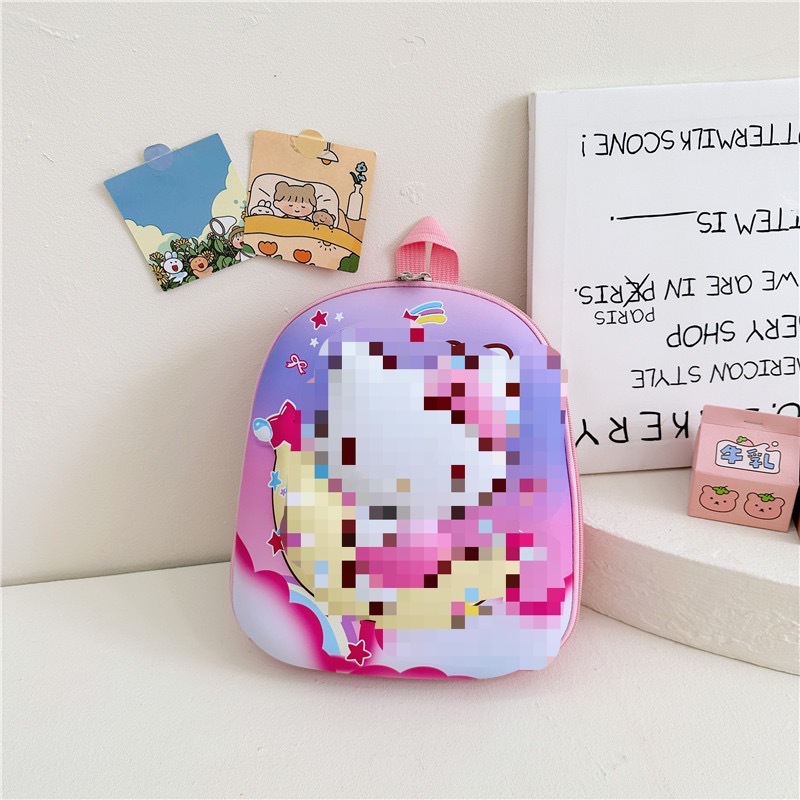 Nueva mochila de dibujos animados tridimensionales lindos niños mochila de cáscara de huevo jardín de infantes 2 - 6 años de edad bebé mochila pequeña 5
