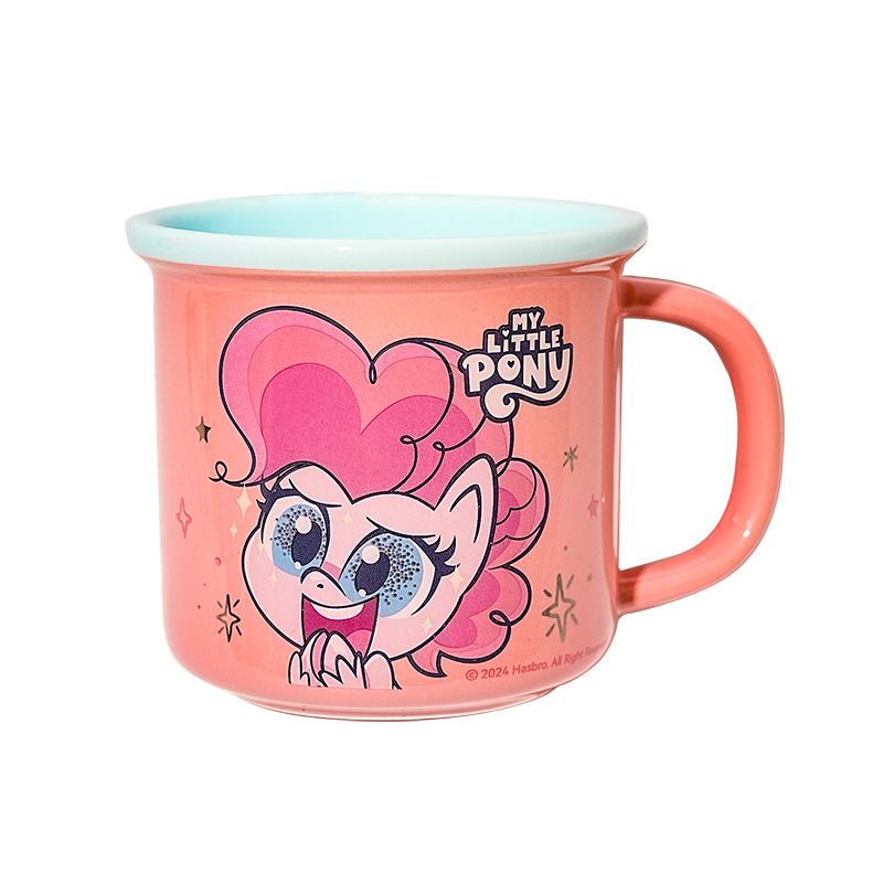 Xiaoma Baoli genuino autorizado recto taza de boca inversa taza de agua para el hogar taza de cerámica regalo de cumpleaños para niñas