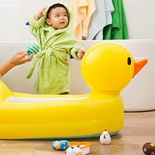 充气小黄鸭浴盆卡通小鸭子造型儿童游泳池小鸡戏水池大黄鸭洗澡盆